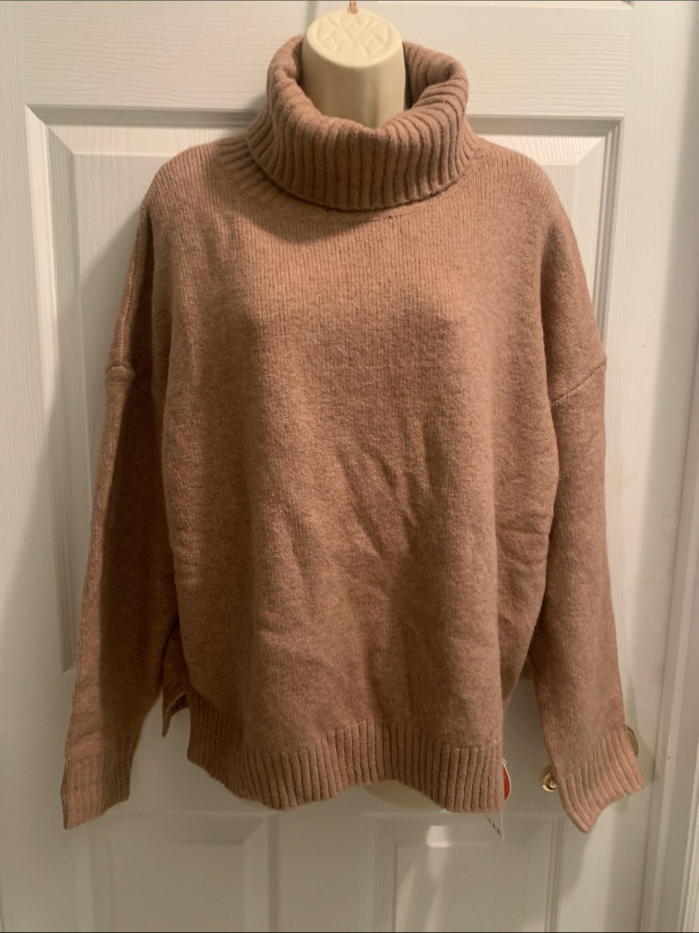 Cider Oversized Turtleneck Sweater - Dusty Mauve